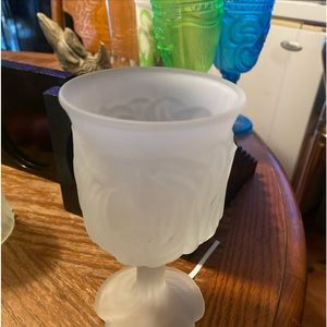 Vintage Avon frosted water goblets set of four